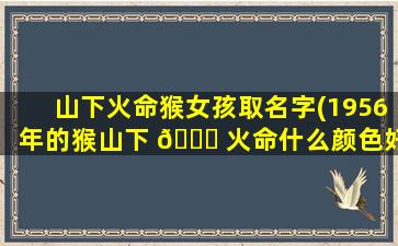 山下火命猴女孩取名字(1956年的猴山下 🐕 火命什么颜色好 🍀 )